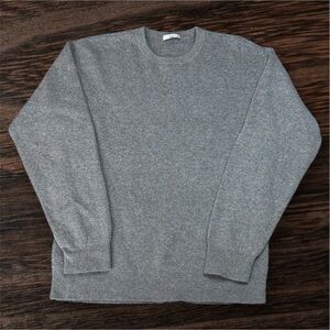TNA Merino Wool Alpaca Women's Gray Crewneck Sweater Oversized sz S